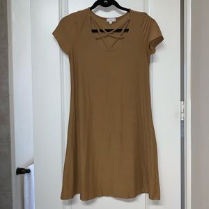 Small Tan T-shirt Dress